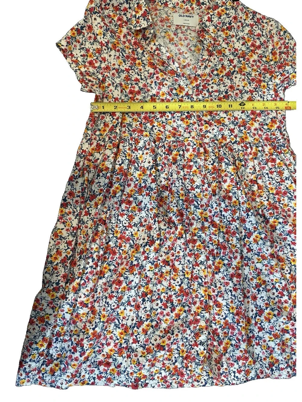 Old Navy Floral Dress Girls Navy L (10/12) Sleeveless Casual Summer Lightweight